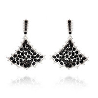 Black Spinel Silver Earrings (Dallas Prince Designs)