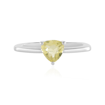 Yellow Fluorite Silver Ring