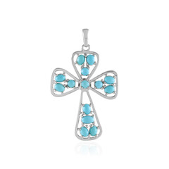 Sleeping Beauty Turquoise Silver Pendant