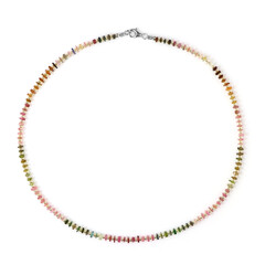 Fancy Tourmaline Silver Necklace