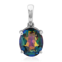 Green Mystic Quartz Silver Pendant