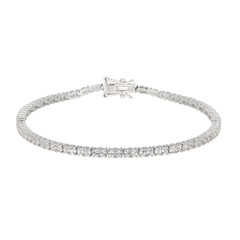 White Topaz Silver Bracelet (Adela Silber)