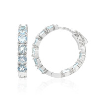 Sky Blue Topaz Silver Earrings