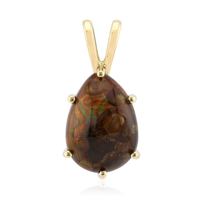 9K Fire Agate Gold Pendant
