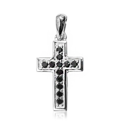 Black Diamond Silver Pendant