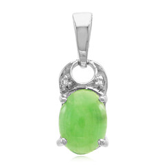 Imperial Chrysoprase Silver Pendant