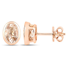 14K Morganite Gold Earrings