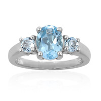 Sky Blue Topaz Silver Ring
