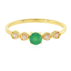 Zambian Emerald Silver Ring