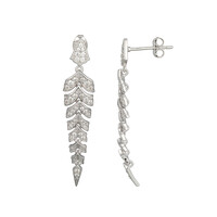 Zircon Silver Earrings (Adela Silber)