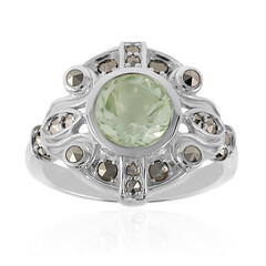 Green Amethyst Silver Ring (Annette classic)