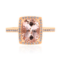 10K AAA Morganite Gold Ring