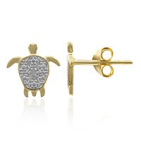 I3 (I) Diamond Silver Earrings