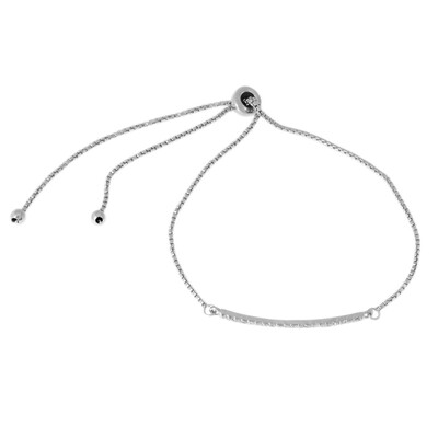 Salt and Pepper Diamond Silver Bracelet