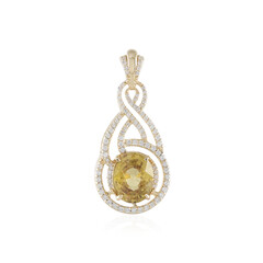 14K Yellow Zircon Gold Pendant (de Melo)