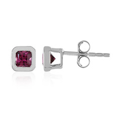Rhodolite Silver Earrings