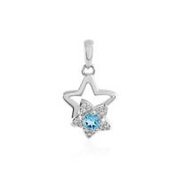 Swiss Blue Topaz Silver Pendant