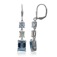 Sky Blue Topaz Silver Earrings