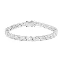 White Topaz Silver Bracelet
