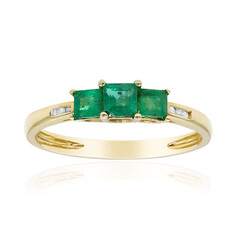 14K AAA Zambian Emerald Gold Ring (CIRARI)