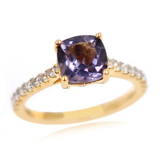 Blueberry Quartz Silver Ring