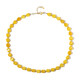 Yellow Quartz Silver Necklace