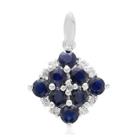 Blue Sapphire Silver Pendant