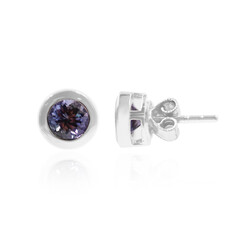 Unheated Tanzanite Silver Earrings