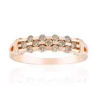 9K SI1 Argyle Rose De France Diamond Gold Ring