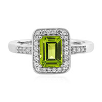 Jilin Peridot Silver Ring