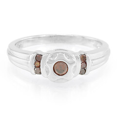 Fancy Diamond Silver Ring