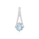 Sky Blue Topaz Silver Pendant