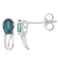 Peacock Kyanite Silver Earrings