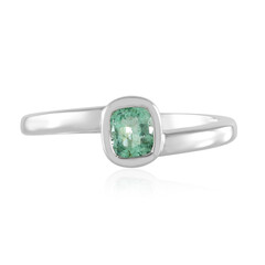 Russian Emerald Silver Ring