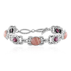 Rhodochrosite Silver Bracelet (Desert Chic)
