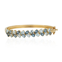 Sky Blue Topaz Silver Bangle