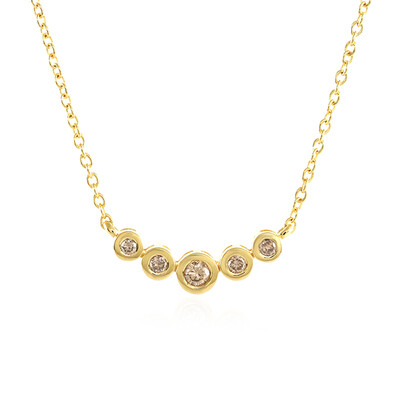 I3 Champagne Diamond Silver Necklace