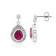 Bemainty Ruby Silver Earrings