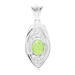 Imperial Chrysoprase Silver Pendant