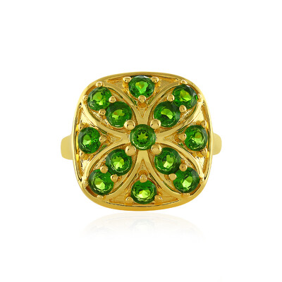 Russian Diopside Silver Ring