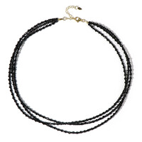 Black Spinel Silver Necklace