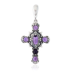 Zambian Amethyst Silver Pendant (Desert Chic)