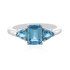 Swiss Blue Topaz Silver Ring
