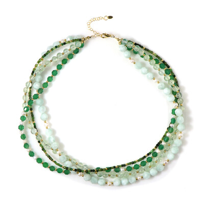Blue Angelite Silver Necklace (Riya)