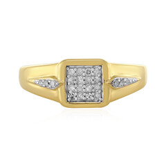 I2 (I) Diamond Silver Ring