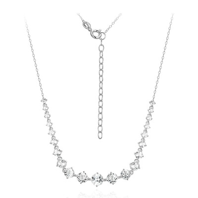 White Topaz Silver Necklace (Adela Silber)