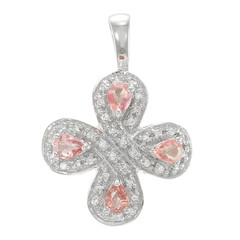 Padparadscha Sapphire Silver Pendant