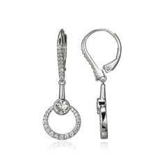 Zircon Silver Earrings (Adela Silber)