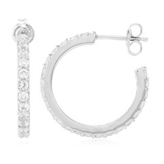 White Topaz Silver Earrings
