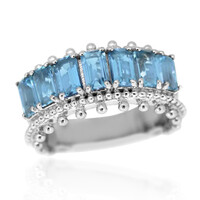 London Blue Topaz Silver Ring (Dallas Prince Designs)